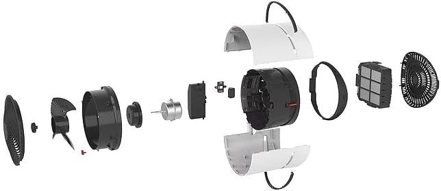 Digital Air Shower Fan & Purifier – 4 Speeds Quiet Smart Cooling Oscillating