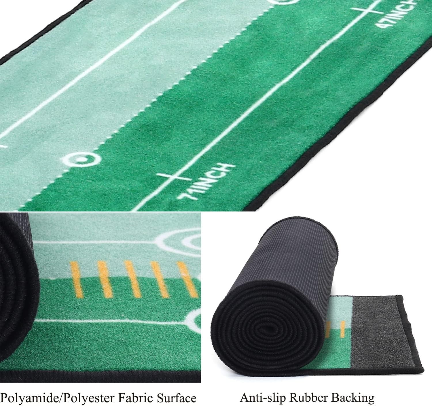 Indoor Golf Putting Mat 10ft Practice Green Trainer Home Office Garden