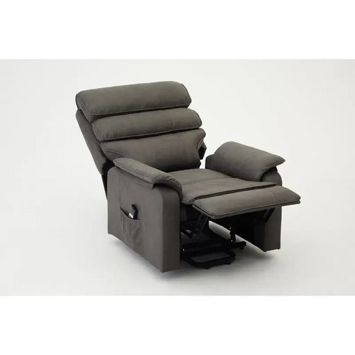 Electric Riser Recliner Chair Lift Tilt Armchair Dark Grey Air Leather