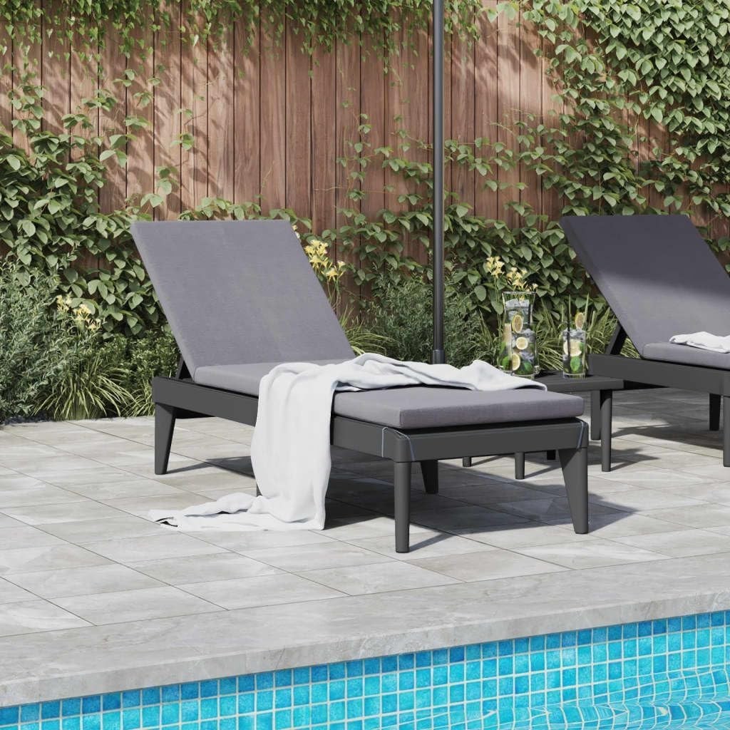 Adjustable Outdoor Sun Lounger UV-Resistant Polypropylene, Lightweight & Durable