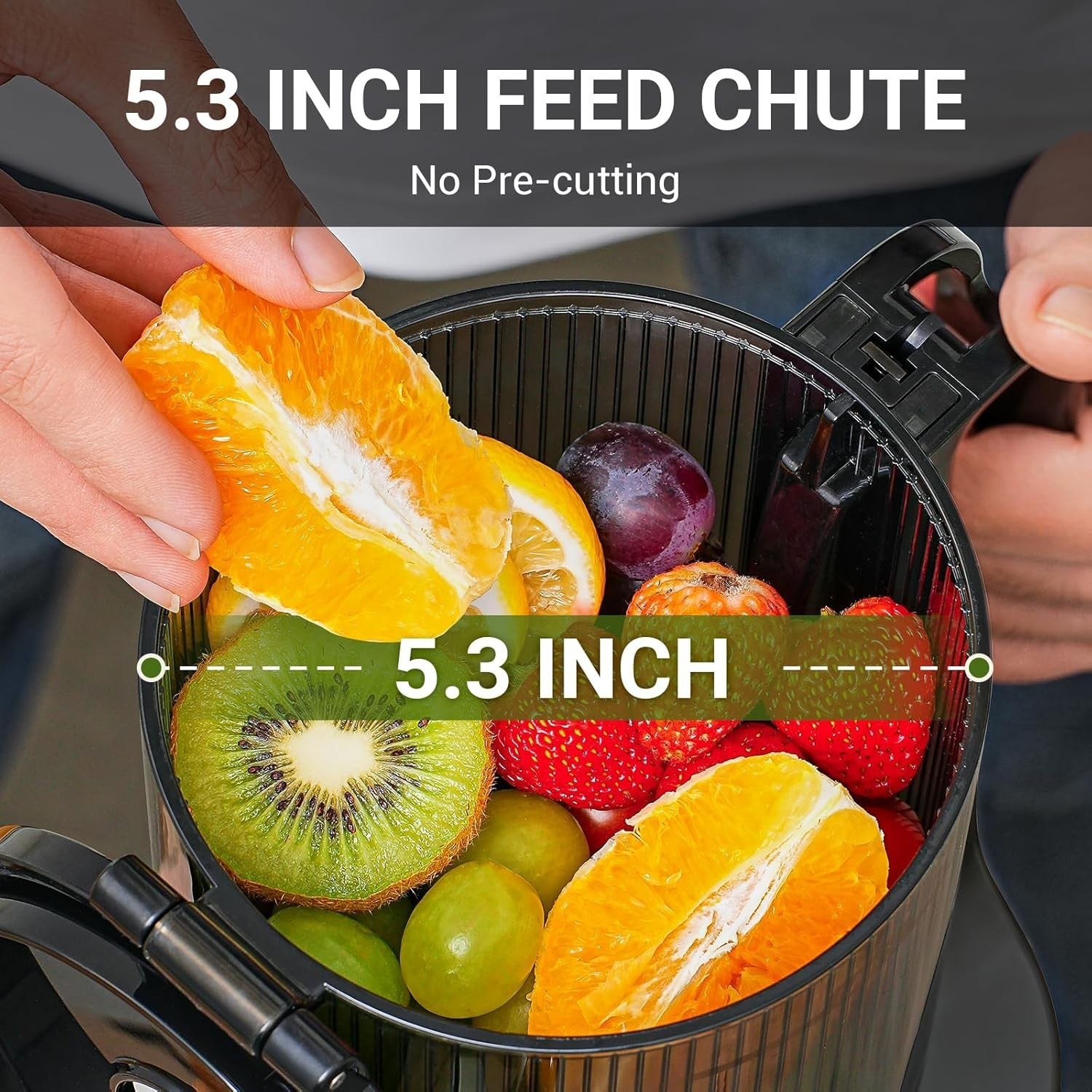 Cold Press Juicer 135mm Wide Feed Opening 250W Auto Feed Triple Filter