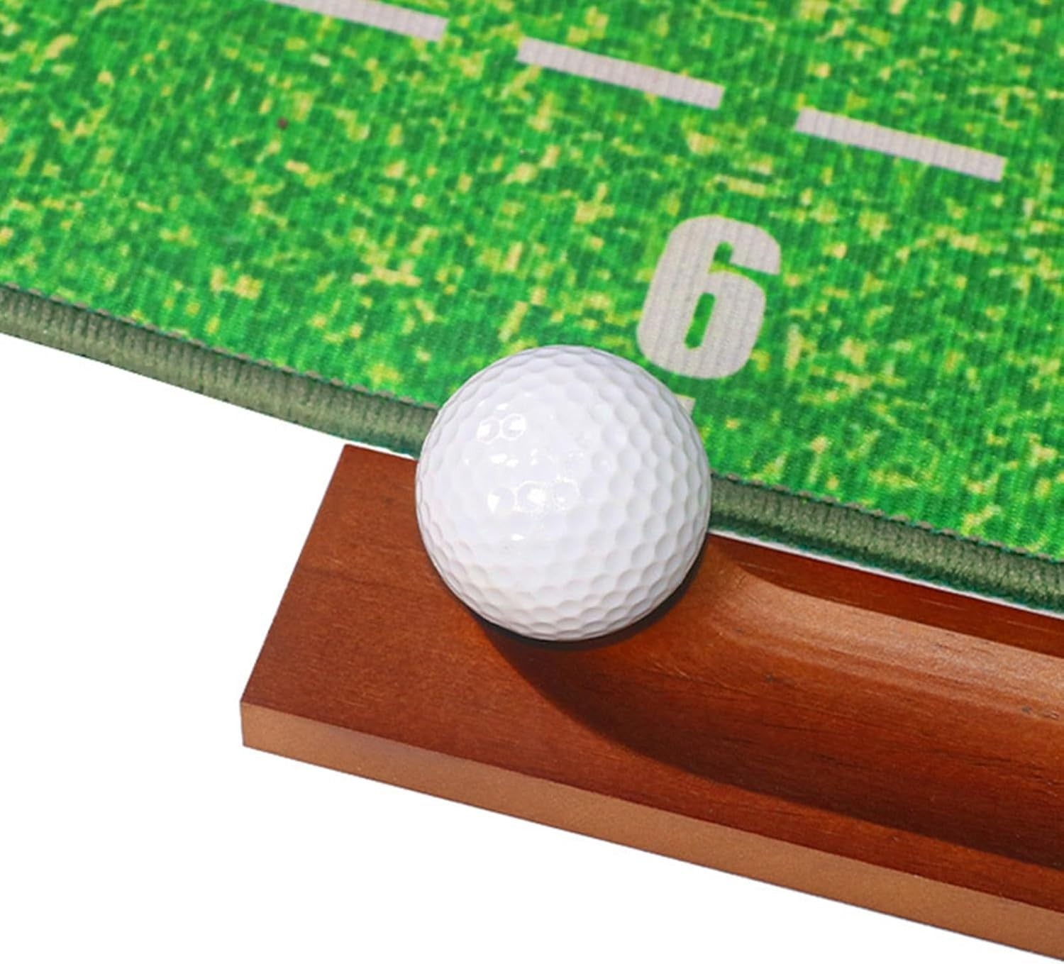 Indoor Putting Green Mat Solid Wood Portable Golf Practice Trainer 63in