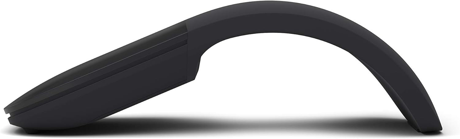 Bluetooth Arc Mouse Ultra Slim Foldable Portable Touch Scroll Black