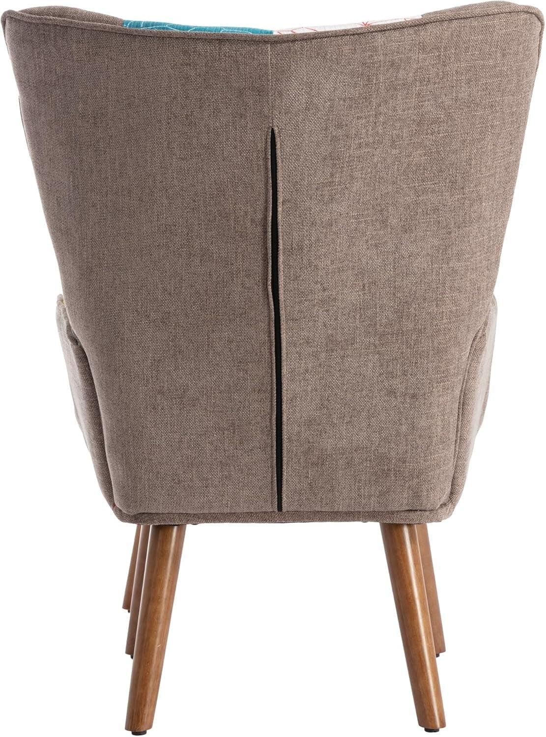 Soft Lounge Armchair with Ottoman, Comfortable Reading Chair for Living Room