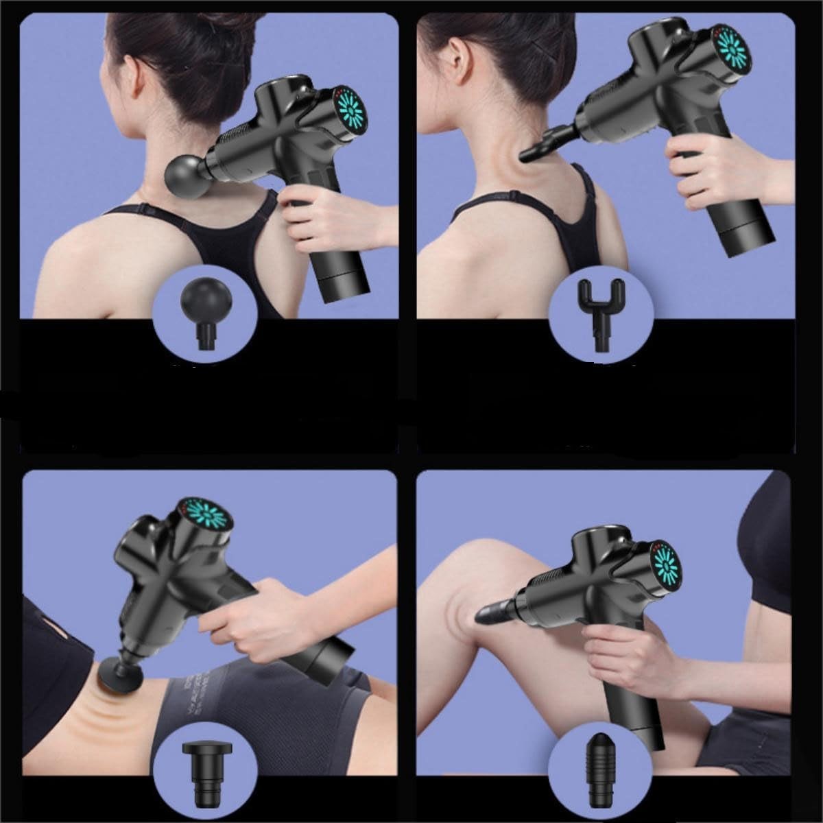Deep Tissue Massage Gun Percussion Muscle Massager LCD 12 Heads Case