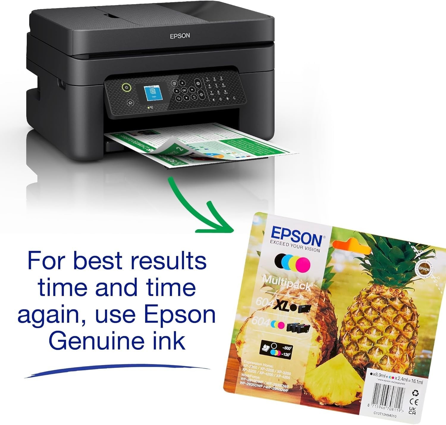 A4 Wireless Multifunction Printer Black - Duplex, 30ppm, ADF, WiFi,USB
