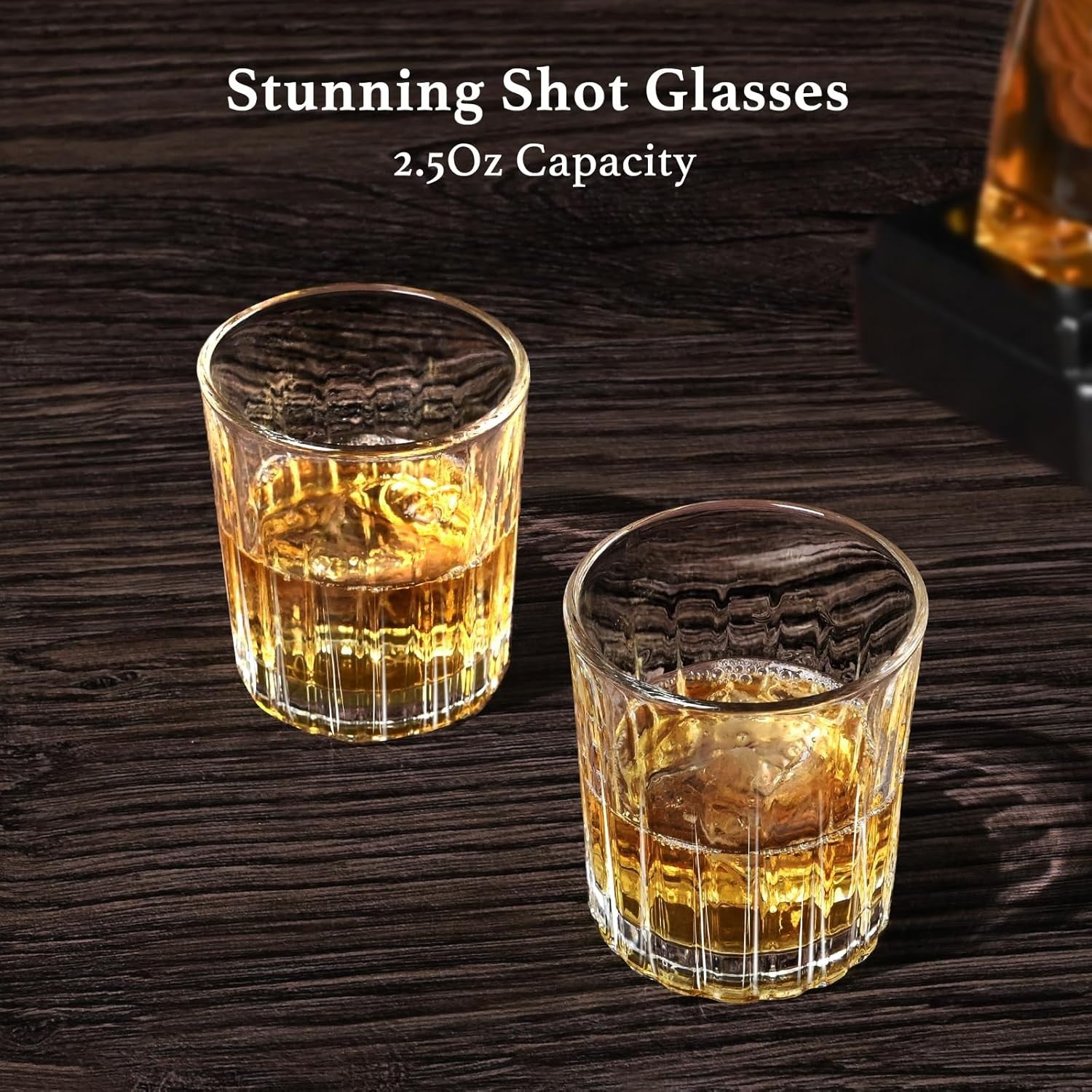 Gun Style Whiskey Decanter Set with 2 Shot Glasses Revolver Liquor Gift 9oz