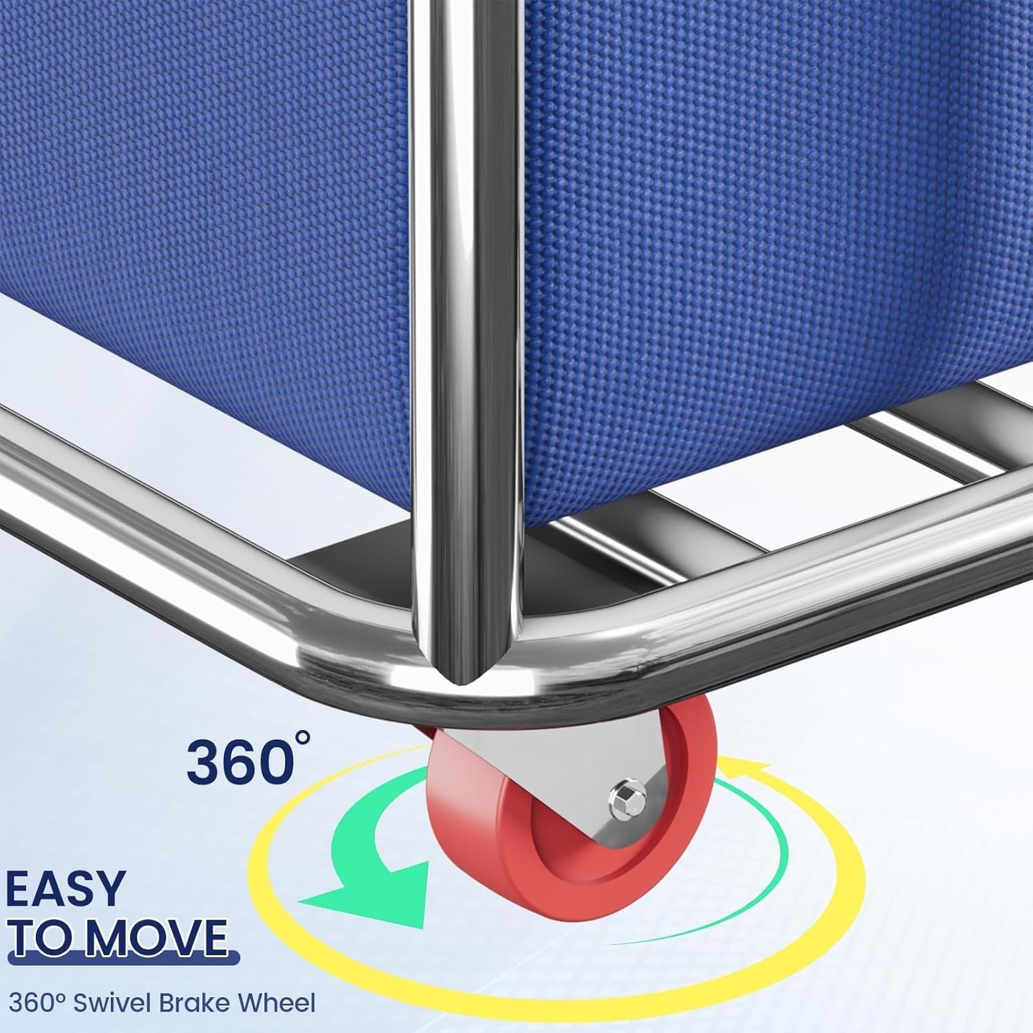 400L Heavy Duty Laundry Trolley on Wheels – Industrial Steel Cart 90×65×80cm