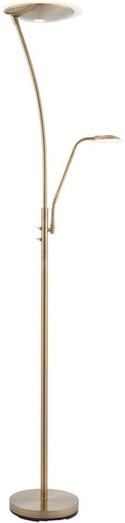 Antique Brass LED Floor Lamp Mother & Child Adjustable Reading Light