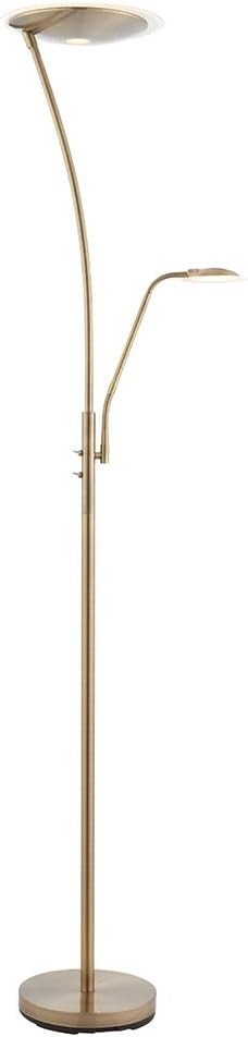 Antique Brass LED Floor Lamp Mother & Child Adjustable Reading Light