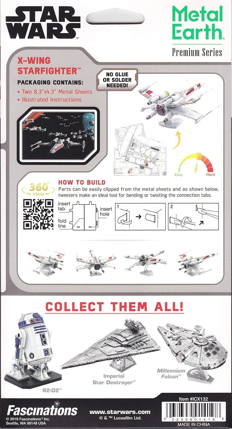 3D Metal Starfighter Puzzle Model Kit Sci-Fi DIY Steel Collectible