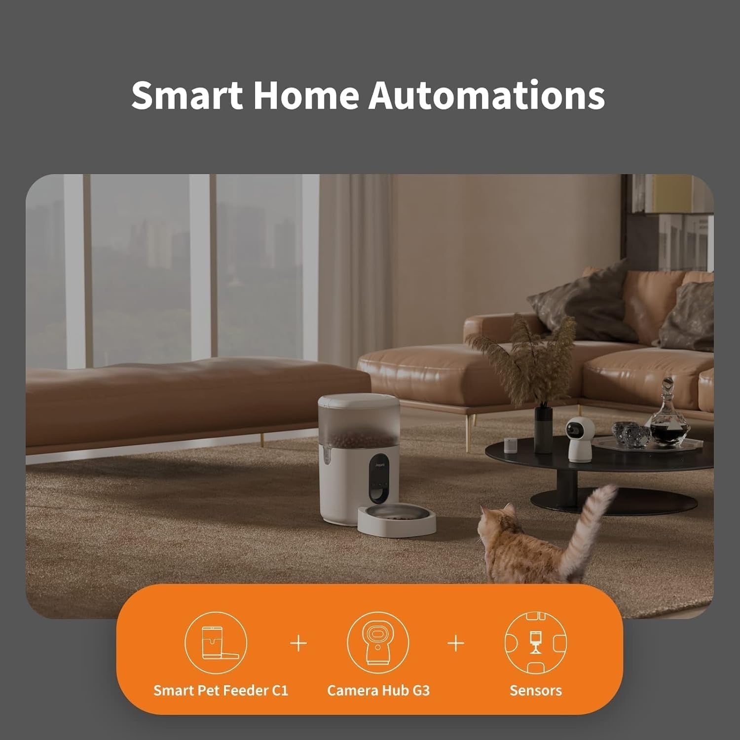 Smart Automatic Pet Feeder 4L App Voice Control Food Dispenser WiFi