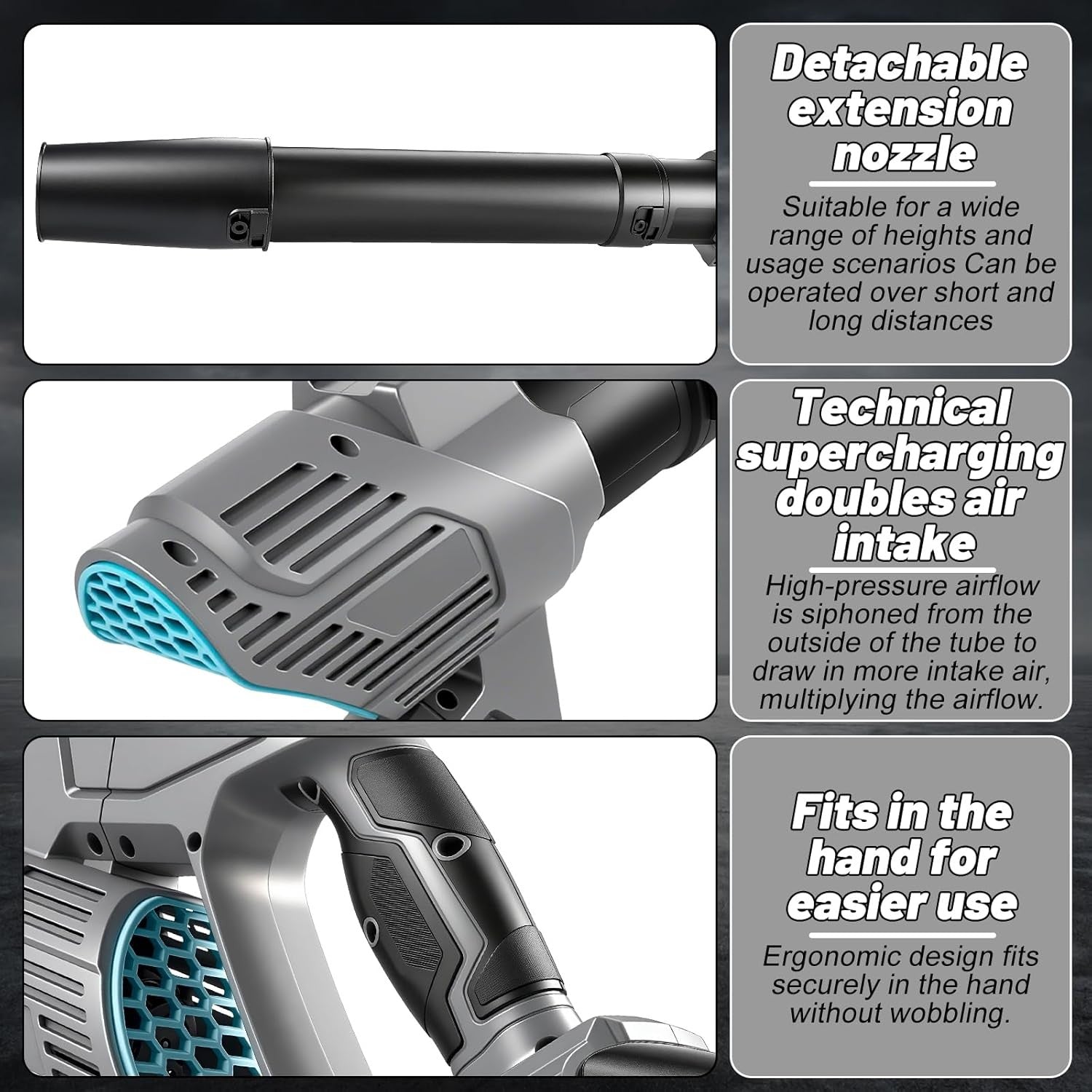Cordless Leaf Blower 21V Dual Battery 5 Speed Brushless Electric Garden Cleaner