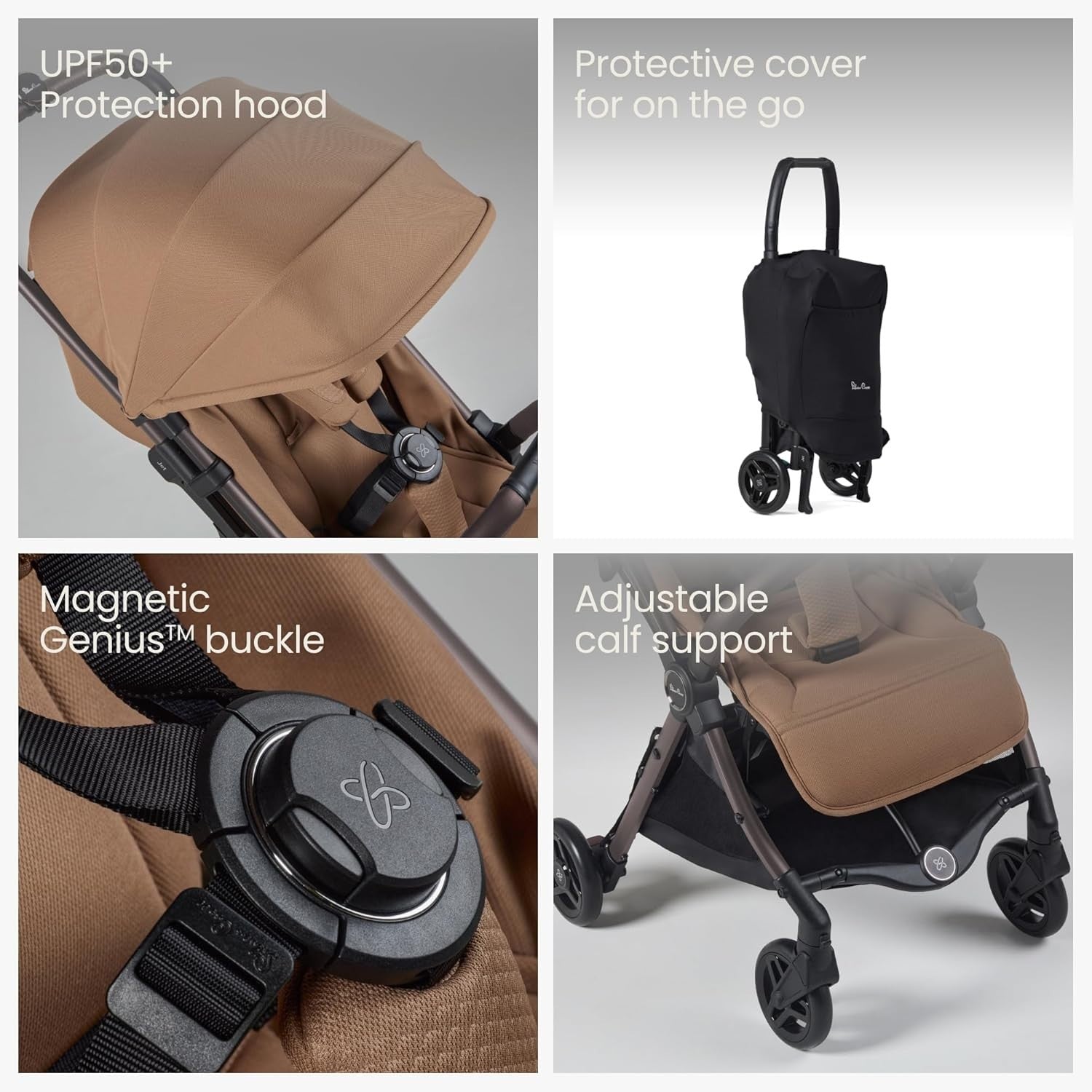 Ultra Compact Cabin Pushchair Lie-Flat Fold Travel Buggy Newborn–22kg