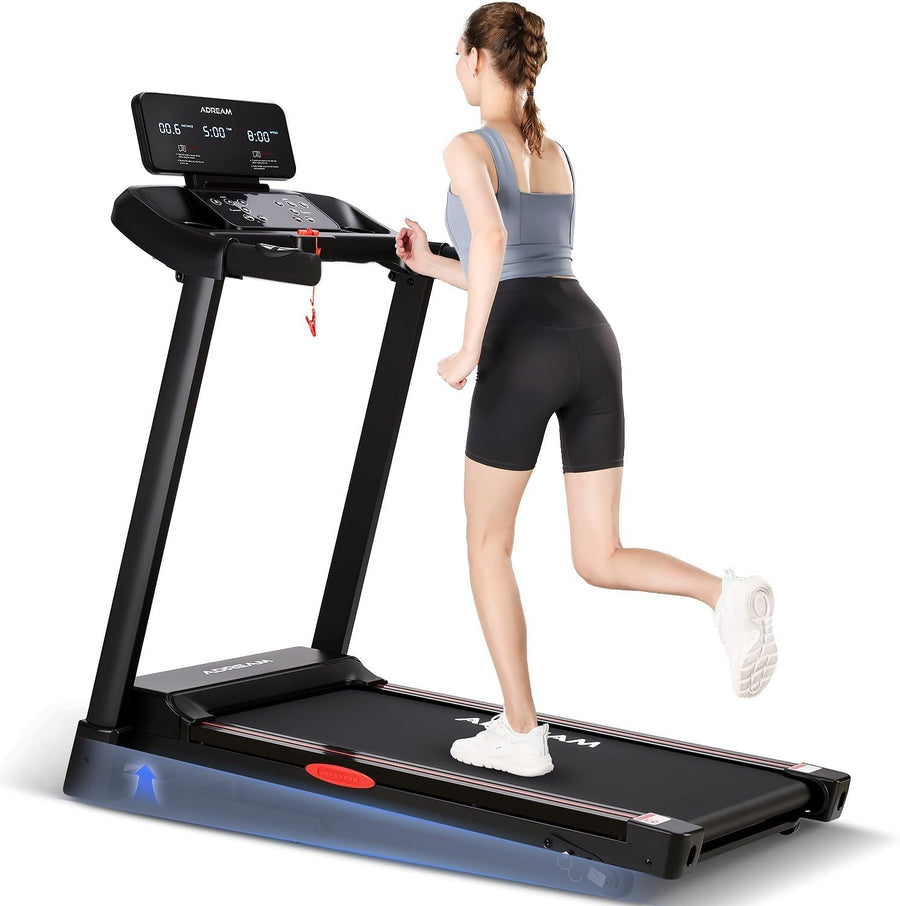 Foldable 3-Level Incline Treadmill 2.5HP Home Office Running Machine