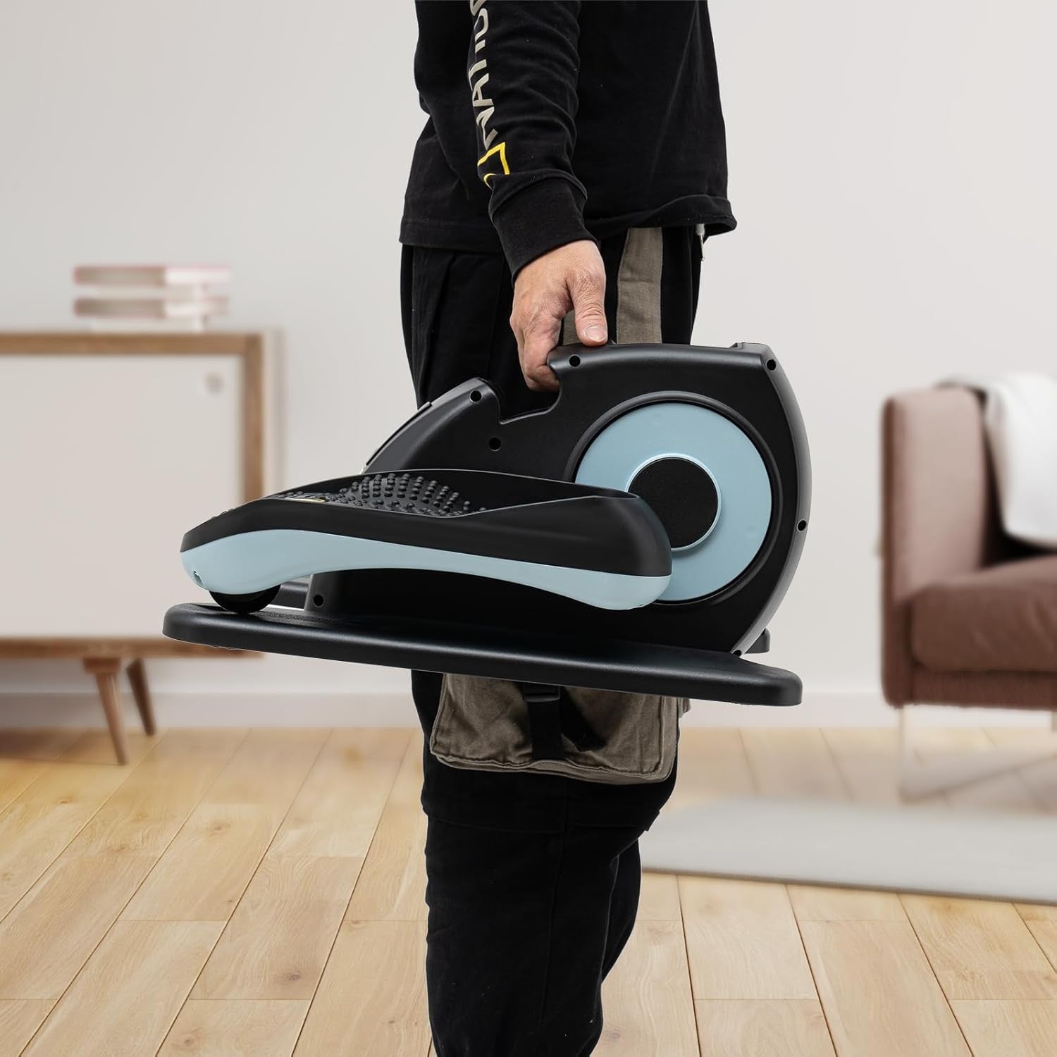 Under Desk Electric Elliptical Leg Exerciser Quiet Remote LCD Pedal
