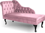 Pink Velvet Tufted Chaise Lounge Sofa – Handmade Comfort & Stylish Accent