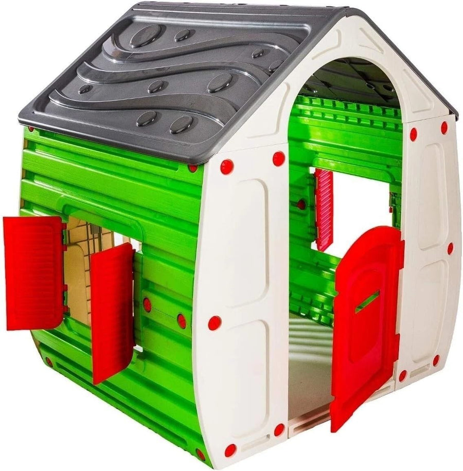 Kids Playhouse Indoor Outdoor Plastic Wendy House Door Windows Easy Build