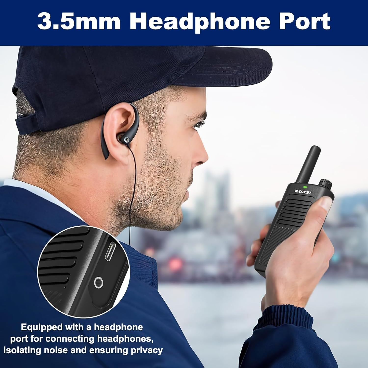 Long Range PMR446 Walkie Talkies Rechargeable 16 Channel 4 Pack