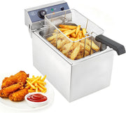 Commercial Electric Deep Fat Fryer 17L 3000W Stainless Steel