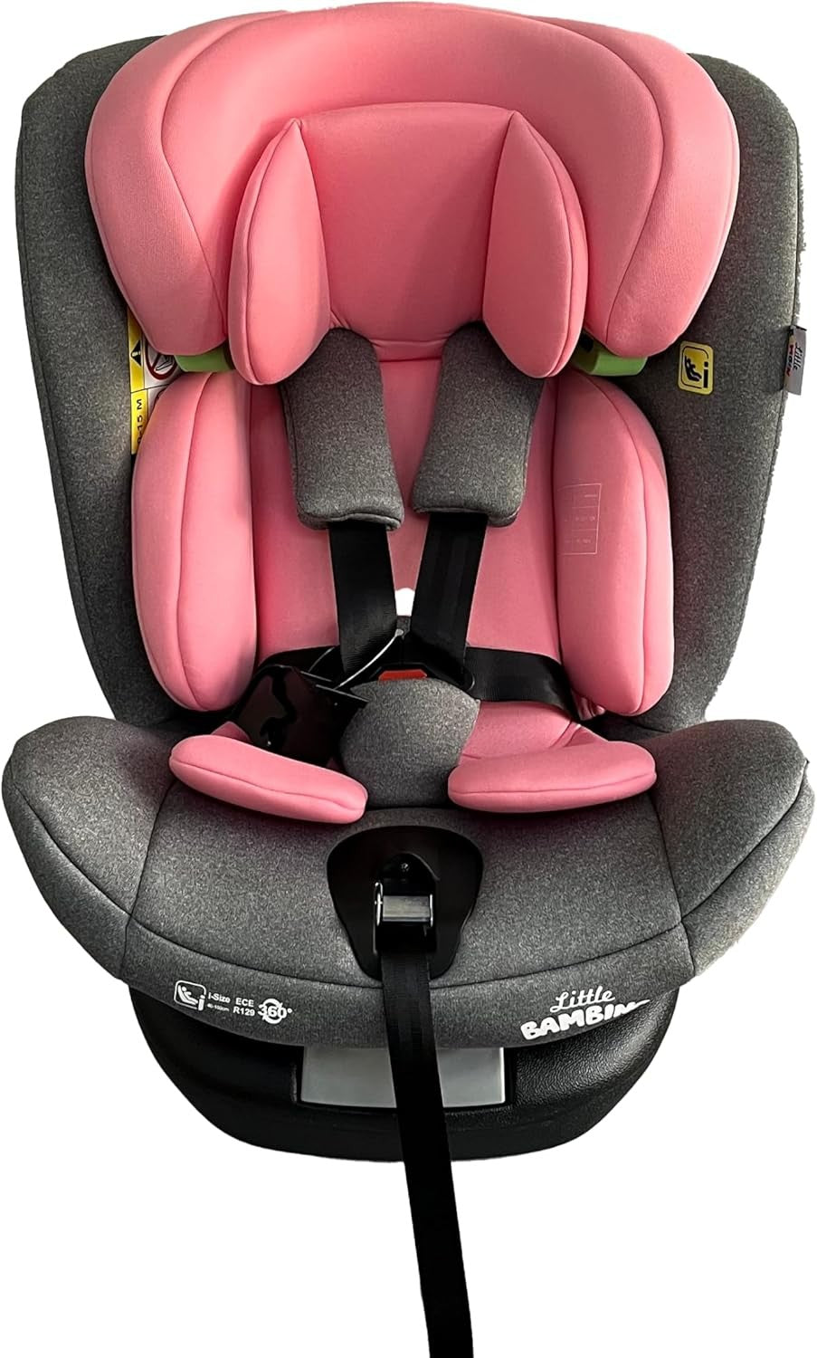 360° Rotating i-Size Car Seat ISOFIX R129 0–36kg Birth to 12 Years Pink