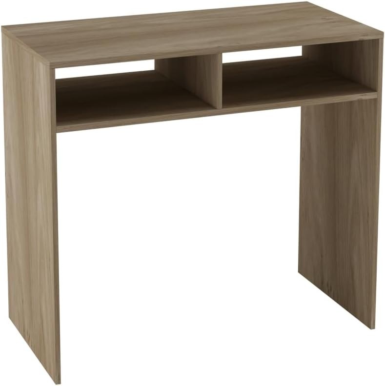 Space-Saving Wood Console Desk 80x40x75cm | Laptop Table with Storage