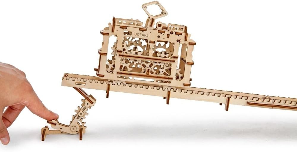 Self-Propelled 3D Wooden Mechanical Train Model Kit - No Glue, Modular Puzzle