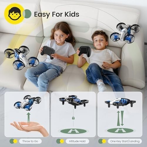 Holy Stone HS210T Mini Drone for Kids – 2-in-1 Land & Fly RC Quadcopter, 3D Flip