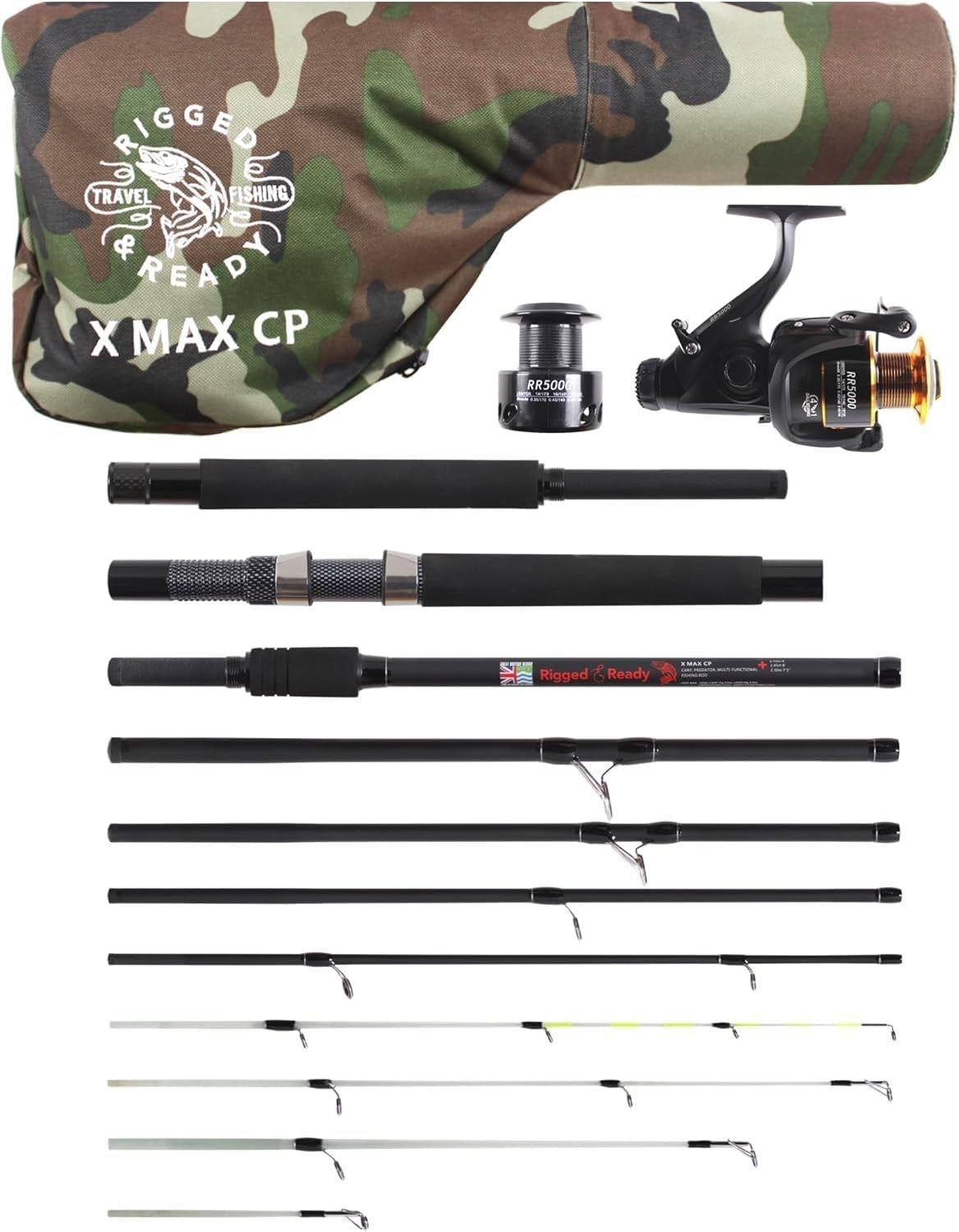 Travel Fishing Rod X Max – 5+ Techniques, Spin & Salt/Freshwater Compact Rod
