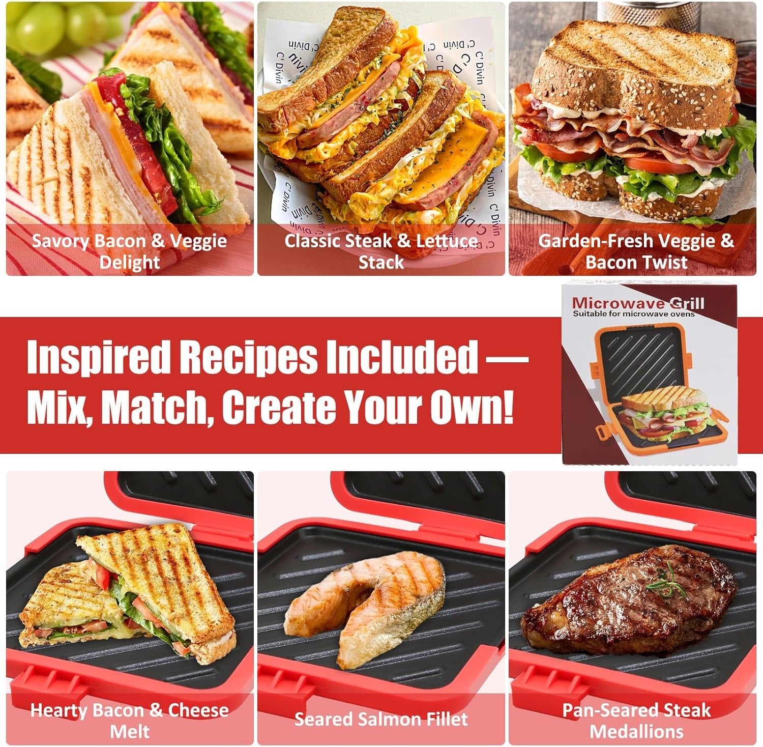 Microwave Toastie Sandwich Maker Non Stick Panini Press