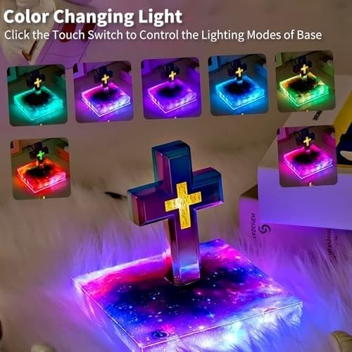 Magnetic Levitating Cross Lamp 360° Floating LED Touch-Control Night Light