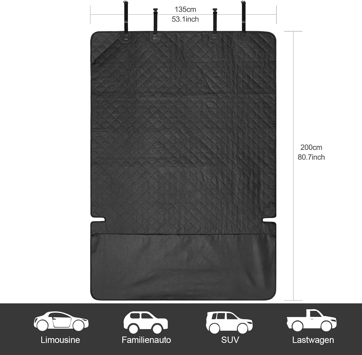 Waterproof SUV Dog Cargo Liner Trunk Seat Cover Non Slip Protector