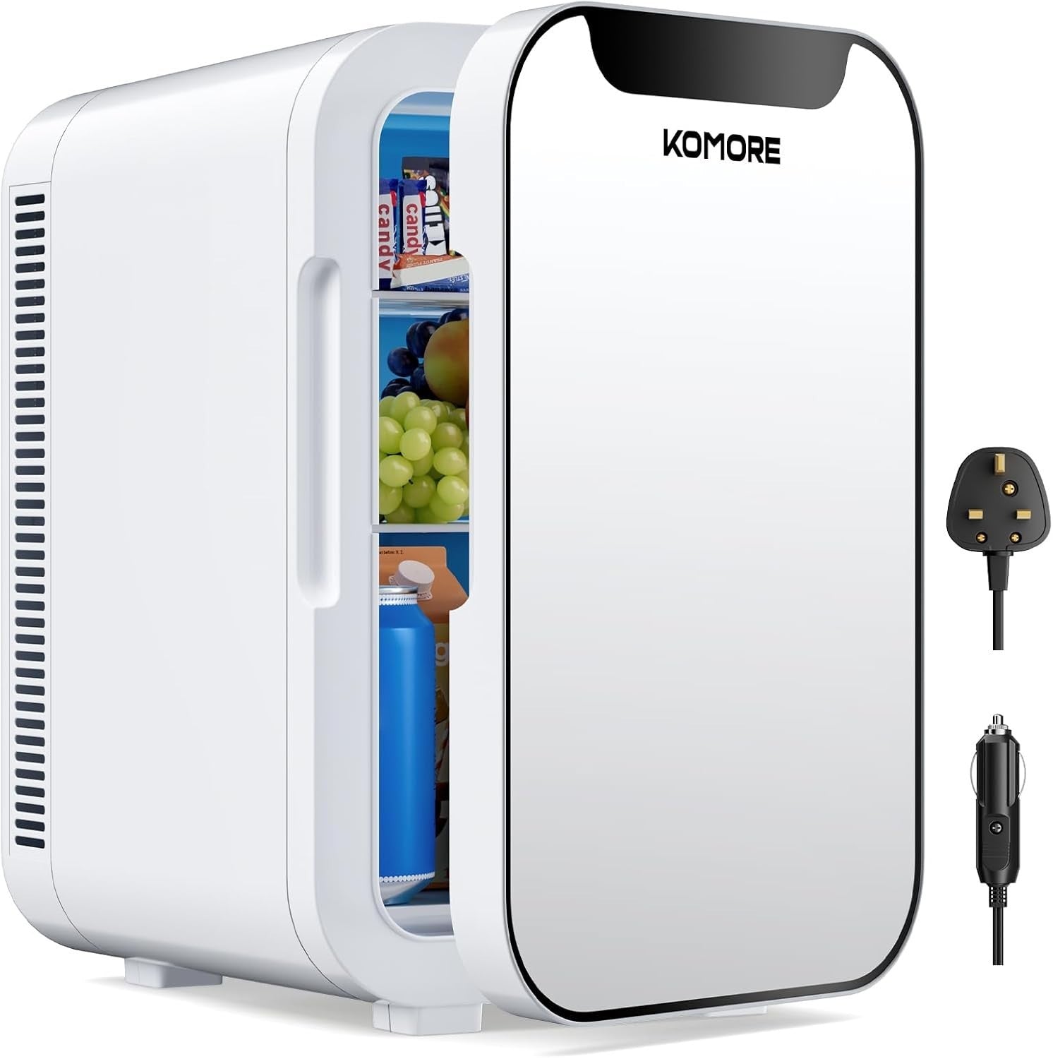 18L Mini Fridge Cooler & Warmer Portable AC 12V Compact White