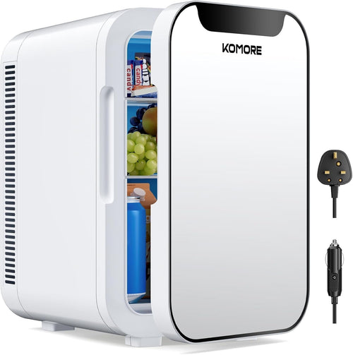 18L Mini Fridge Cooler & Warmer Portable AC 12V Compact White