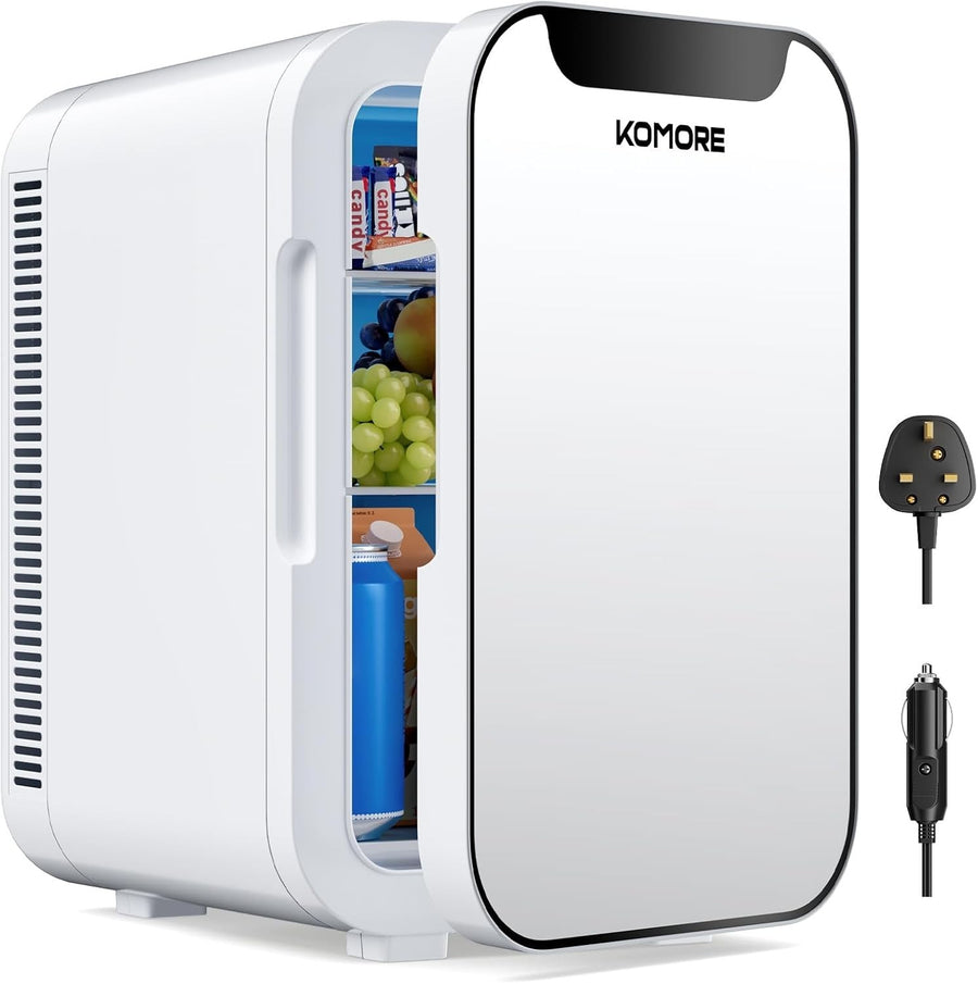 18L Mini Fridge Cooler & Warmer Portable AC 12V Compact White