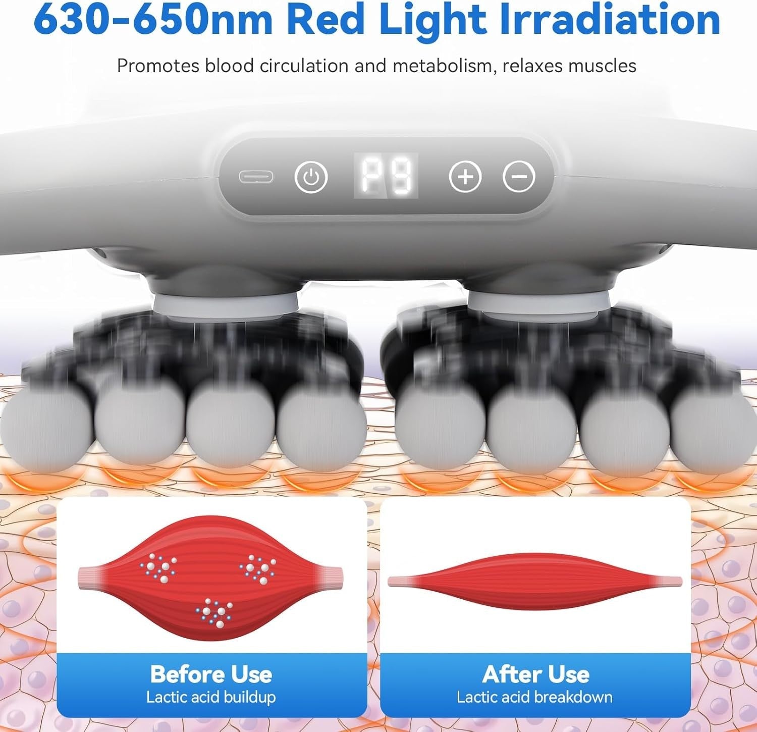 42 Head Deep Tissue Massage Gun 50KG Muscle Relief Electric Body Massager