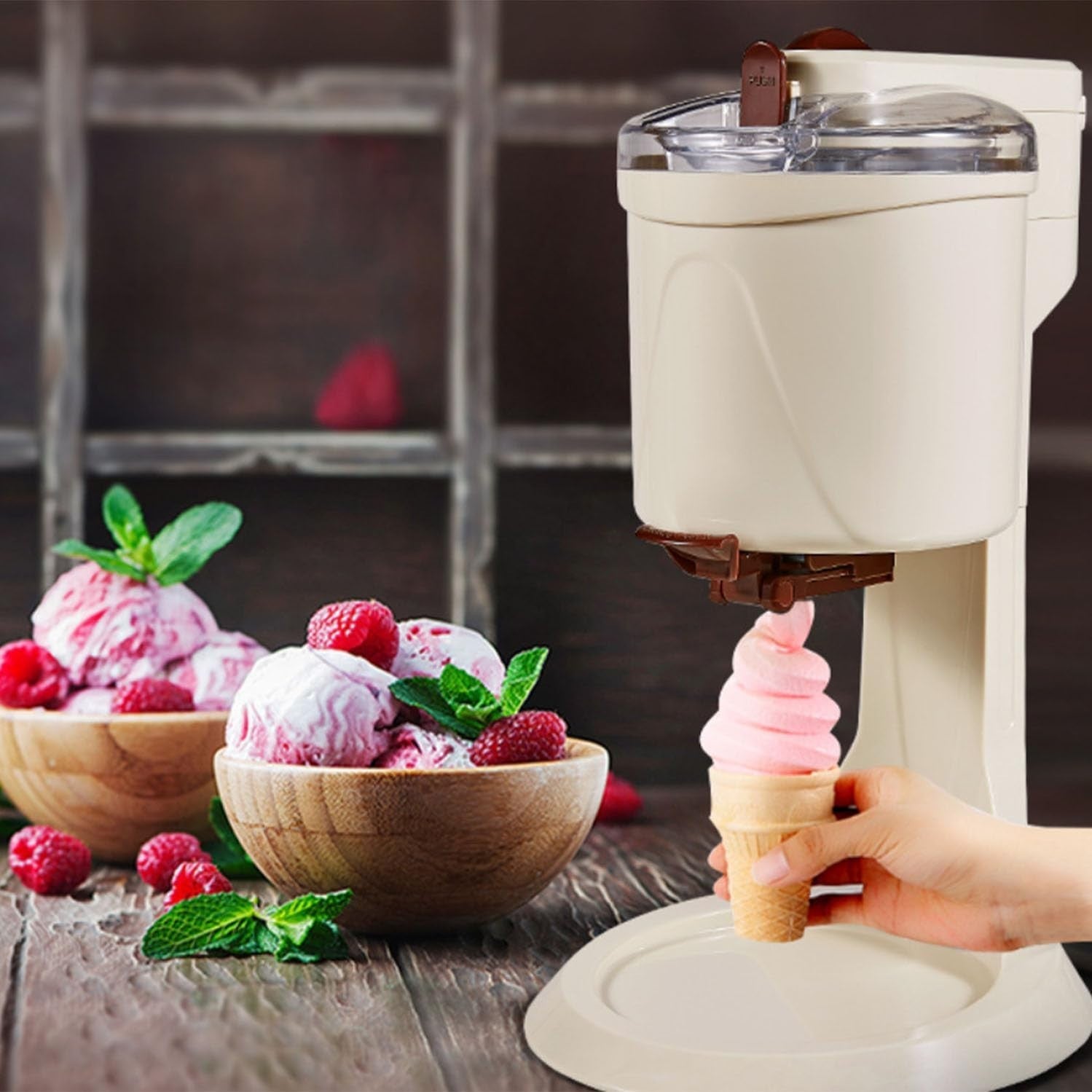 Soft Serve Ice Cream Maker 1000ml Automatic Frozen Dessert Machine