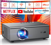 1200ANSI 1080P Smart Projector Netflix 4K WiFi6 Bluetooth