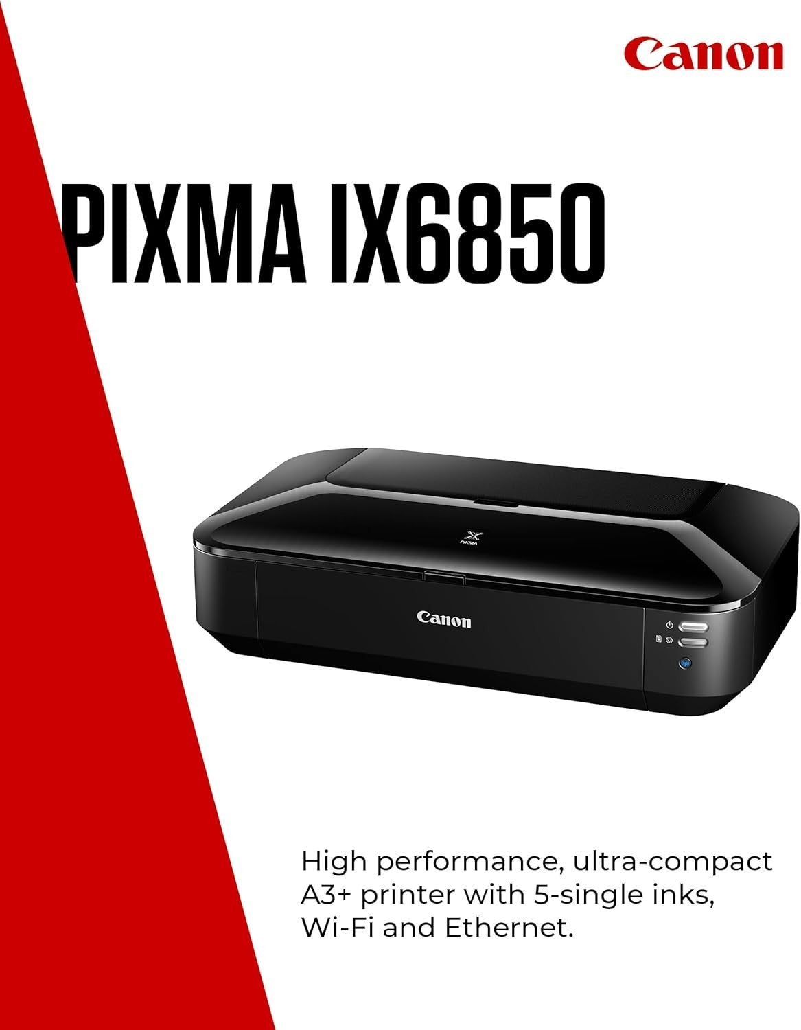 Wireless A3+ Inkjet Printer 5-Ink High-Resolution Black