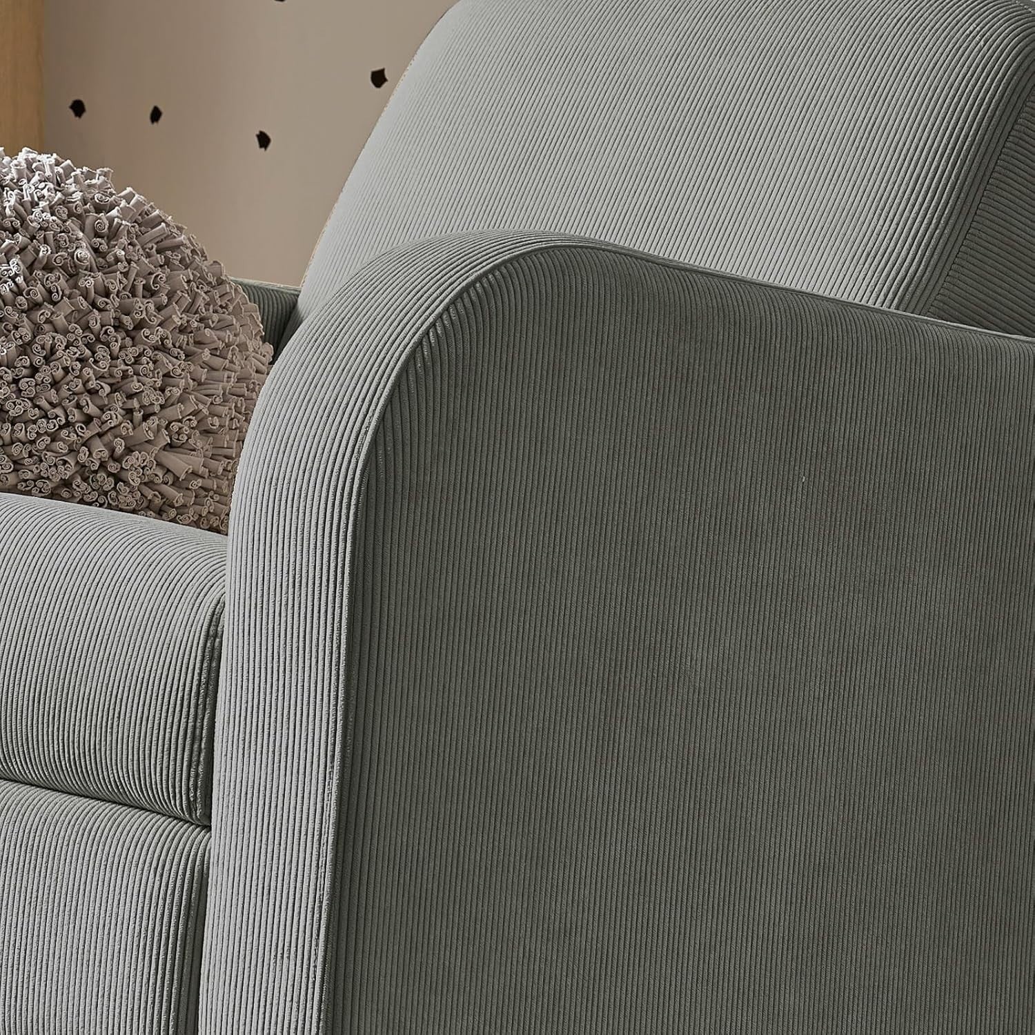 Dark Grey Rocking Chair for Nursery | Soft Foam Seat & Armrest Comfort