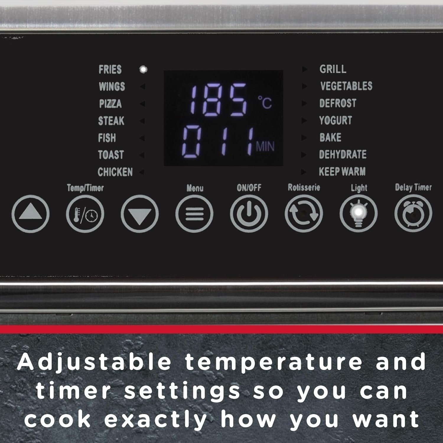 15L Air Fryer Oven with Rotisserie | 14 Presets | Dehydrate | Oil-Free Cooking