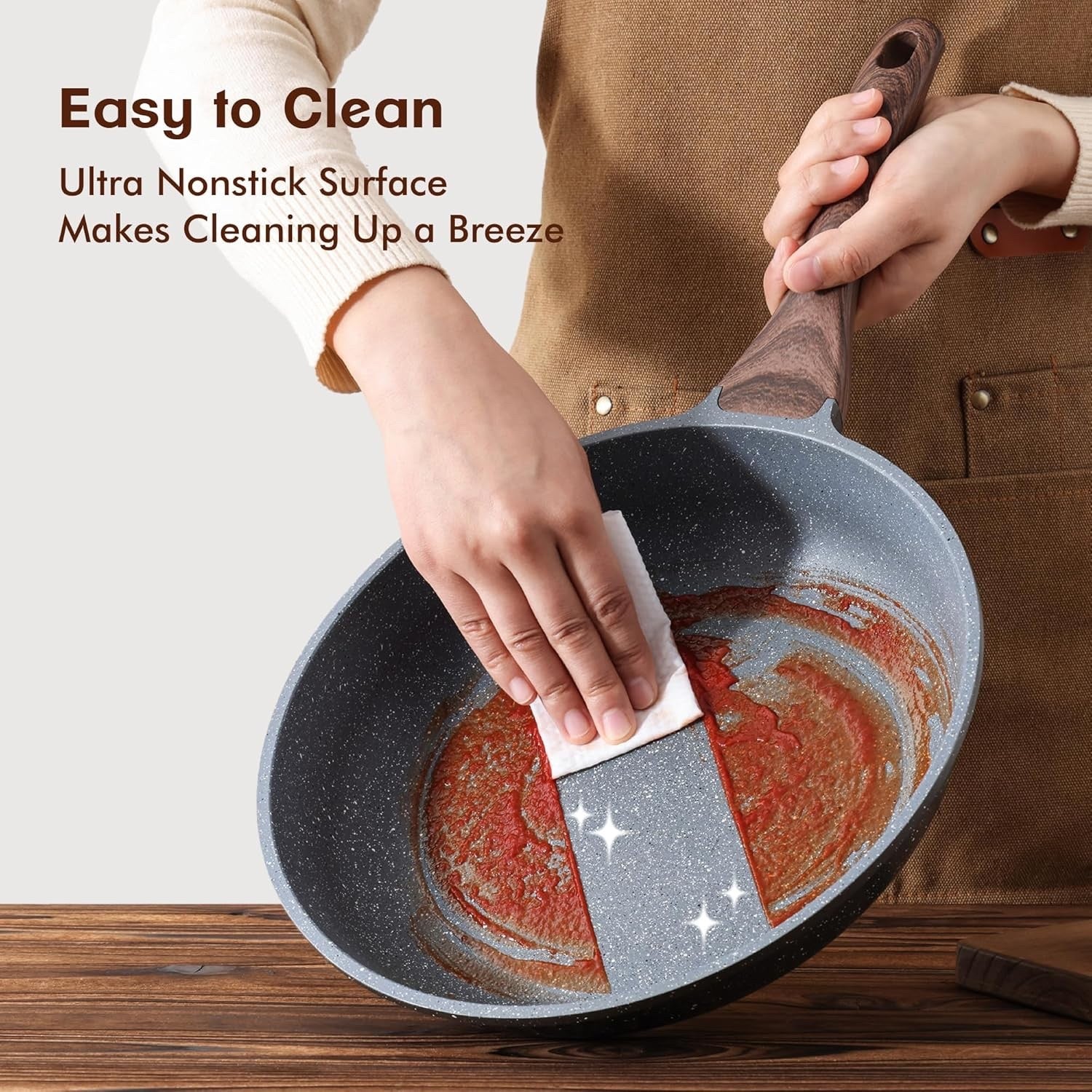 2pcs Non Stick Granite Frying Pan 20cm Frying Pan Omelette Pan PFOA Free