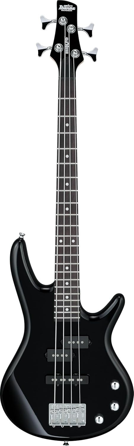 Micro 4 String Electric Bass Guitar Short Scale Black