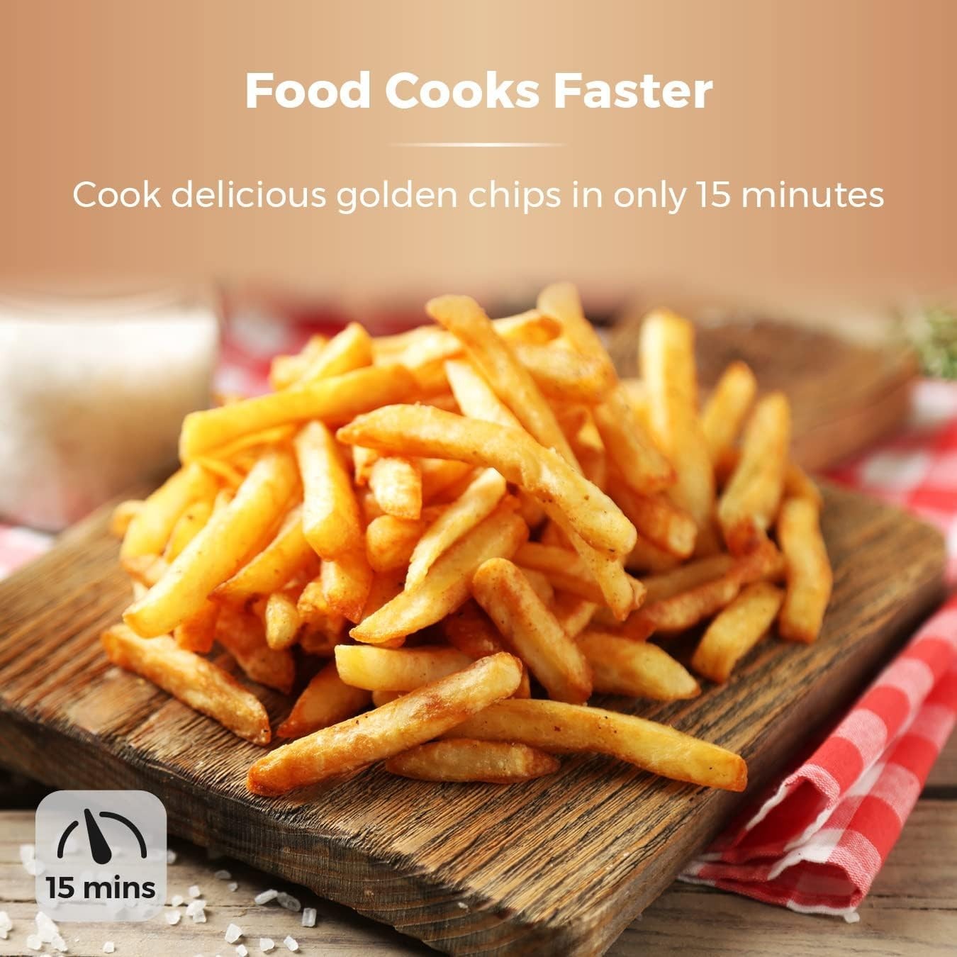 Air Fryer 4.3L Family Size Rapid Air Circulation | 1500W Healthy Cooker Timer