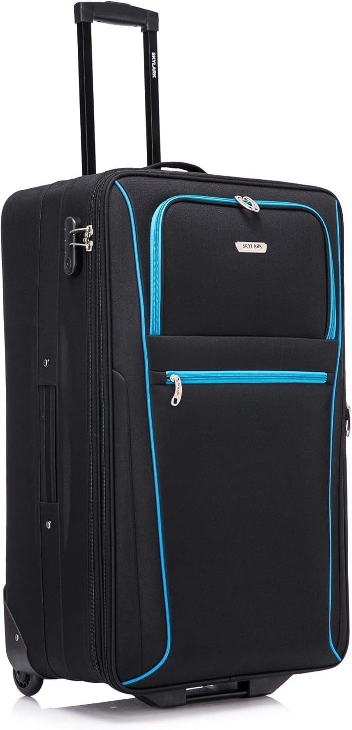 29'' Large Soft Shell Check In Suitcase 20% Expandable Lightweight 2 Wheel