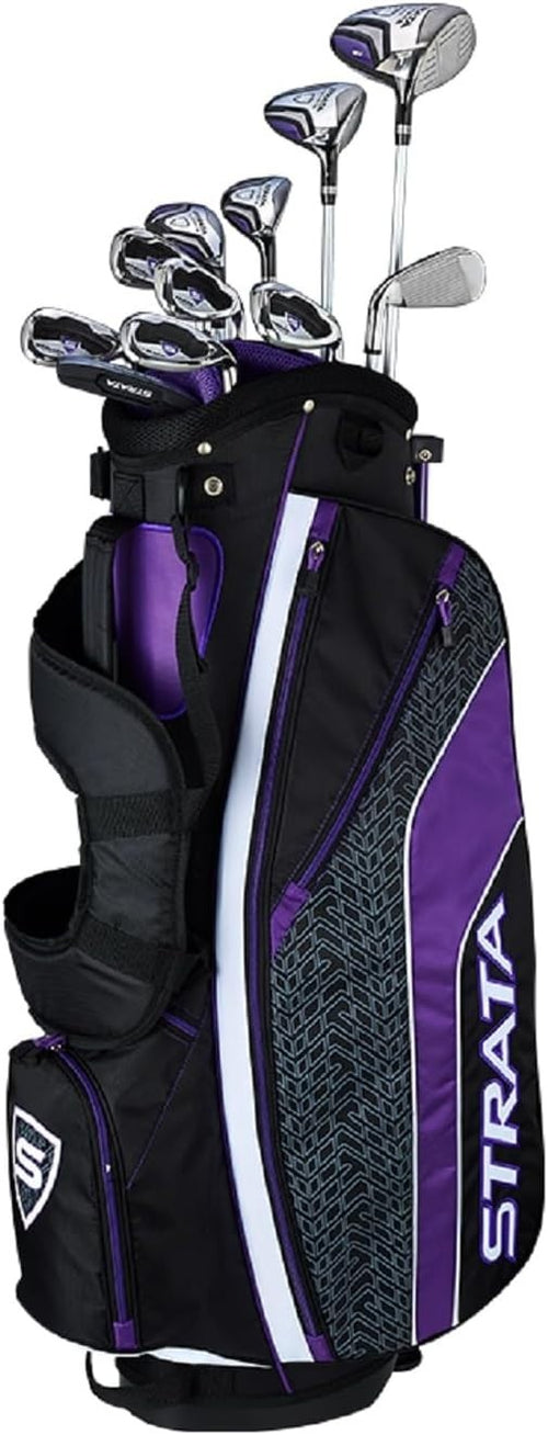 Ladies Right Hand Golf Club Set 16pc Driver Hybrids Irons Putter Stand Bag