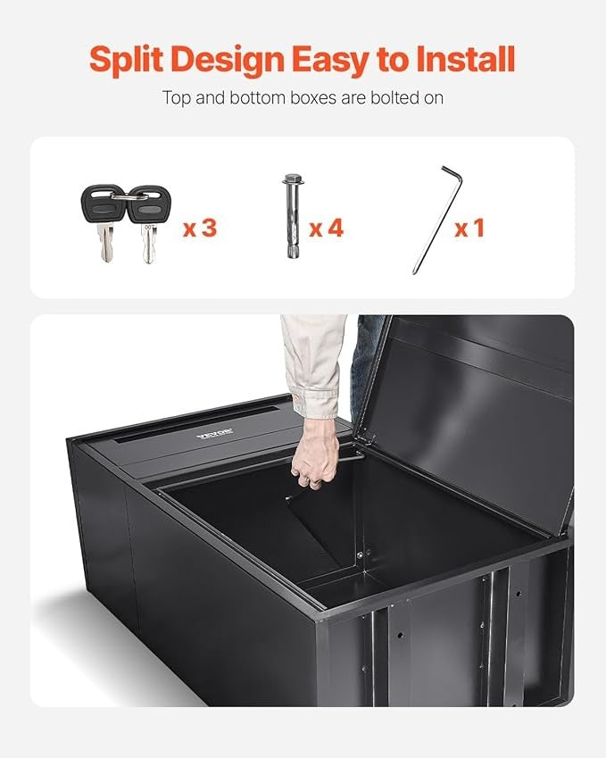 Lockable Parcel Drop Box – Waterproof Anti-Theft Large Mail Storage