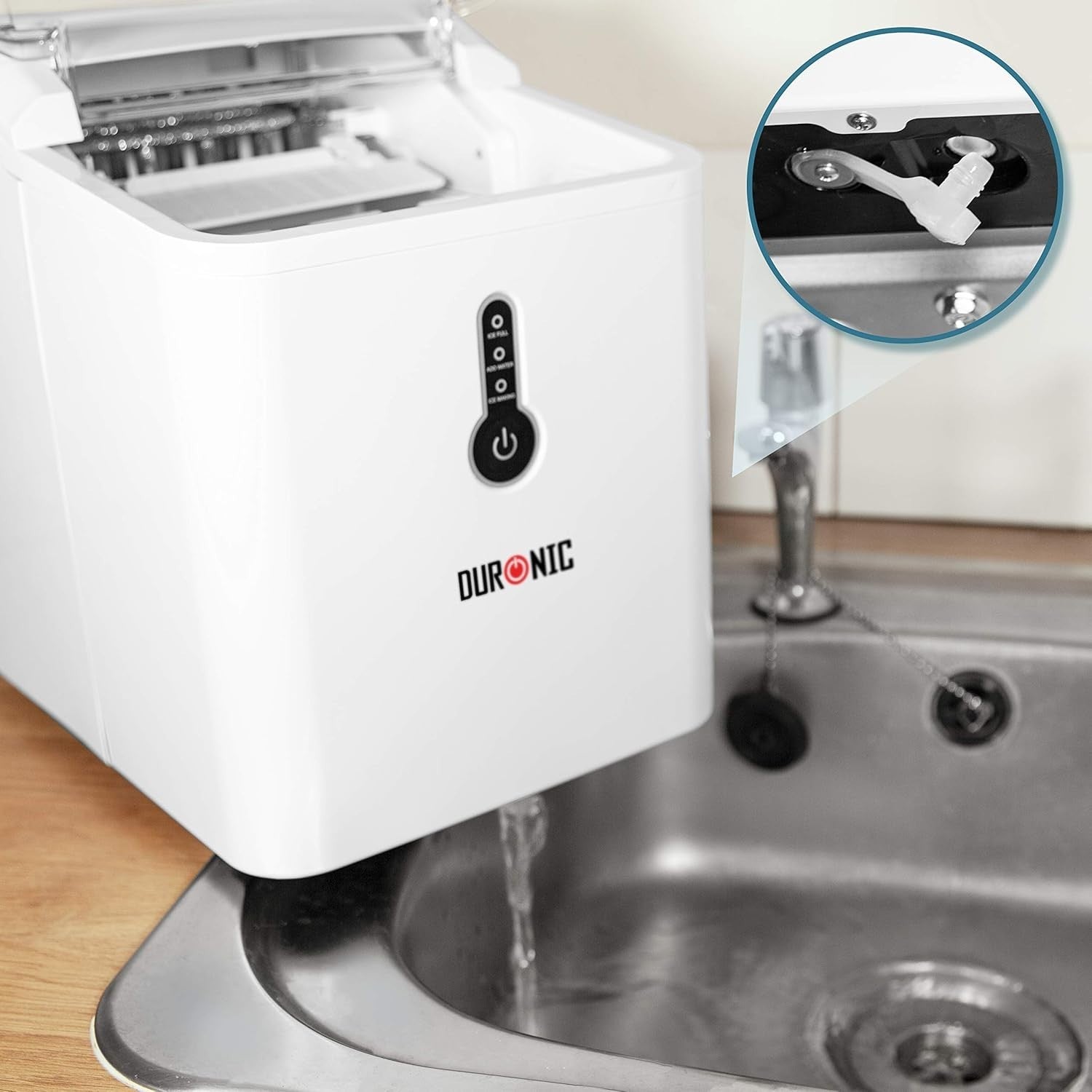 Portable Countertop Ice Maker | Fast 7-Min Cubes | 12kg/24h | Self Cleaning
