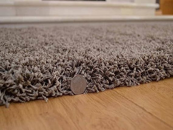 Extra Large Shaggy Rug 160x230cm 5cm Thick Soft High Pile Taupe Carpet