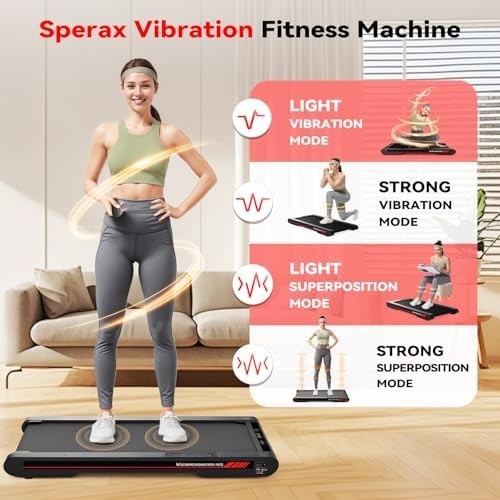 4-in-1 Vibration Walking Pad Under Desk Treadmill with Incline & App RM02
